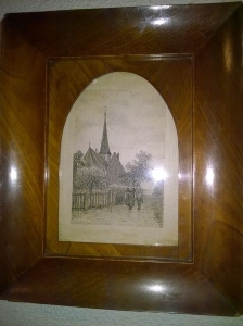 T01 B. Bueninck Kerk en Kerkstraat met moeder en kind (ca 1890)